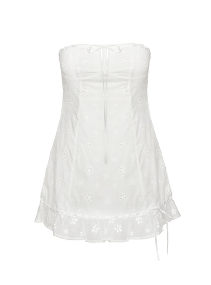 Molloy Strapless Mini Dress White