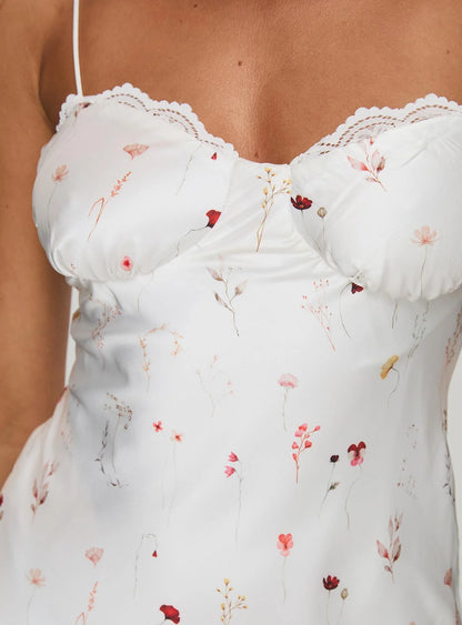 Snowbird Mini Dress White / Floral